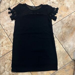 Lulu's Black Mesh Detail Dress